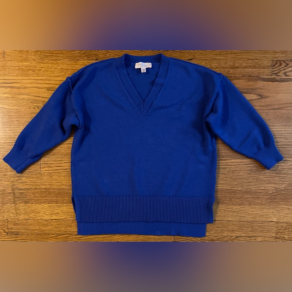 Philosophy Royal Blue V-Neck Sweater